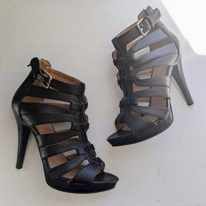 Nine West - Sexy Black Strappy Gladiator Stilettos (Size 5.5)